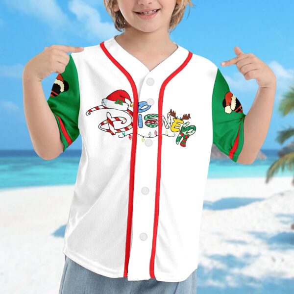 Custom Mickey & Friends Baseball Team Minnie Xmas Shirt Mickey Christmas Jersey Magic Kingdom Gift