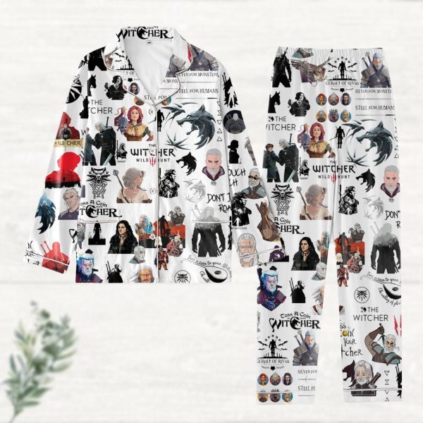 The Witcher Pajamas Set- Retro TV Series Shirt for Party – Butcher Of Blaviken Holiday Pajamas & Christmas Gift