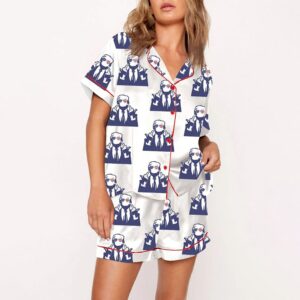 Women’s Trump Middle Finger America 2025 Pajama Set Gift for Women