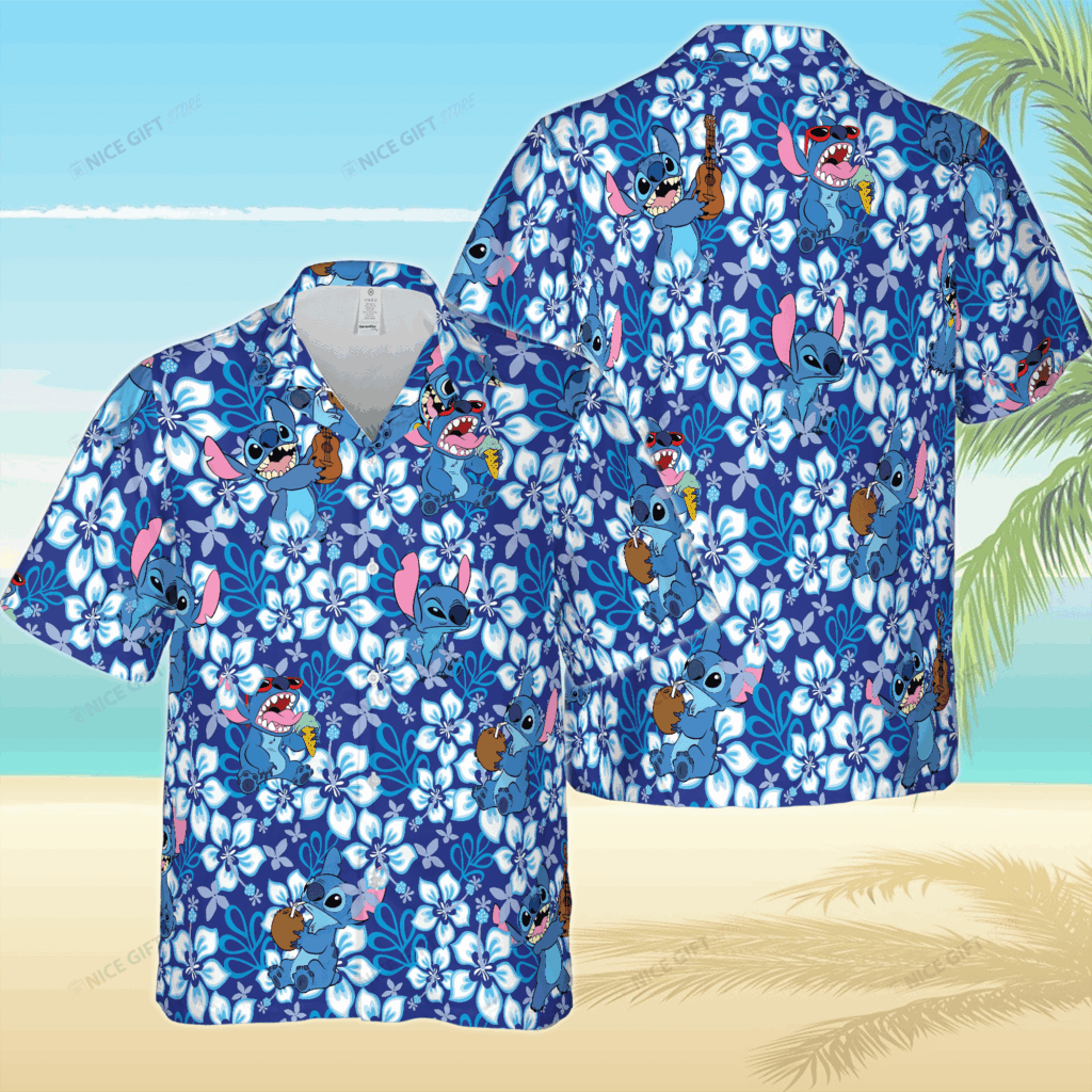 Stitch Hawaiian 3D Shirt Gift for Men Women Stitch Hawaiian 3D Shirt Gift for Men Women