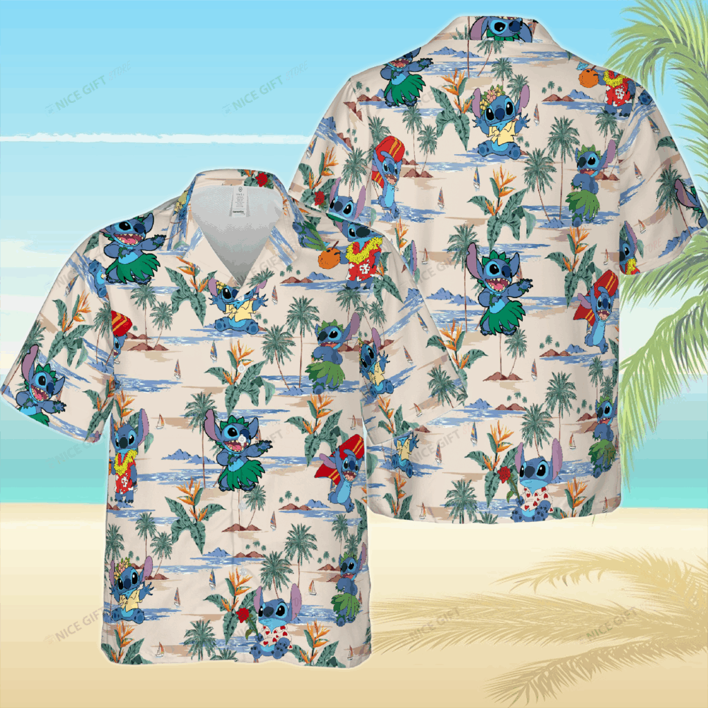 Stitch Hawaiian 3D Shirt Gift for Men Women Stitch Hawaiian 3D Shirt Gift for Men Women