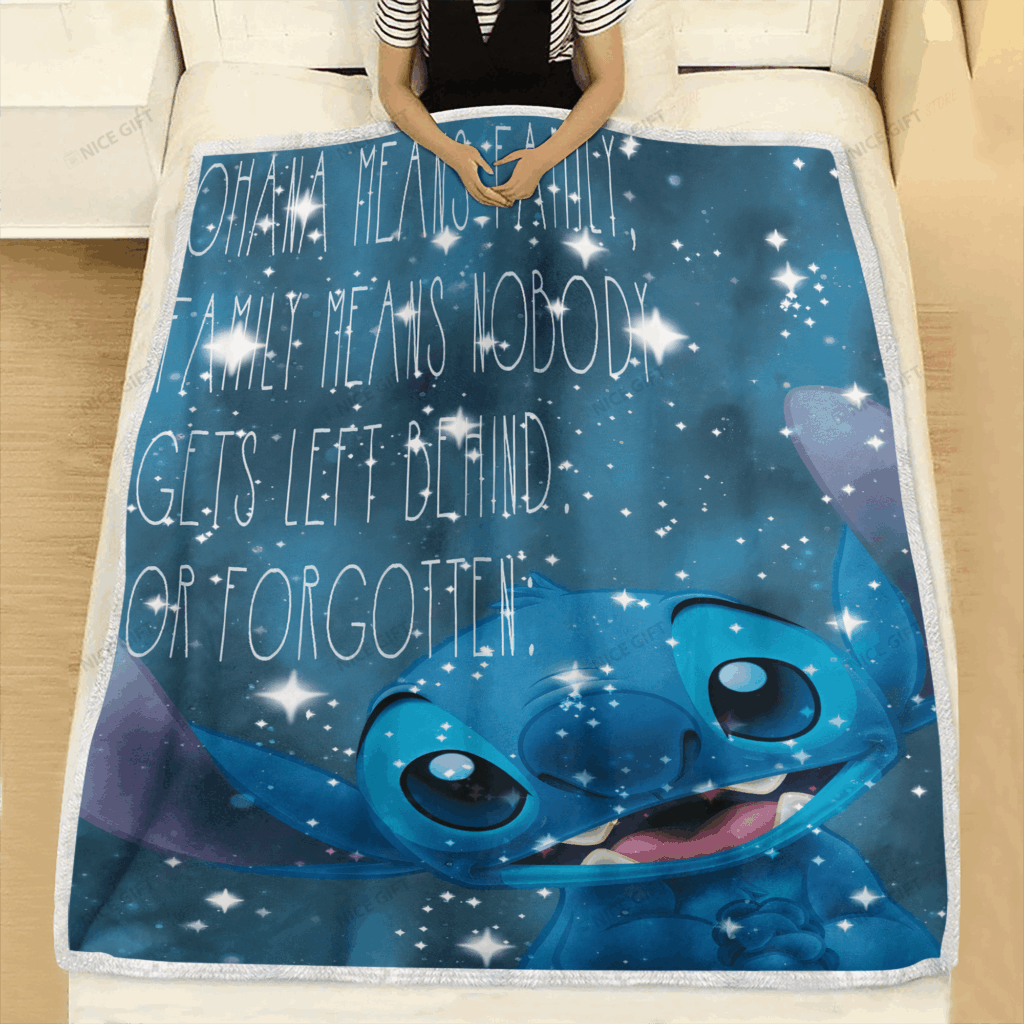 Stitch Ohana Means Family Family Means Nobody Gets Left Behind Or Forgotten Fleece Blanket Gift for Men Women Stitch Ohana Means Family Family Means Nobody Gets Left Behind Or Forgotten Fleece Blanket Gift for Men Women