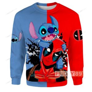 Stitch & Deadpool 3D T-shirt: All Over Print Shirt for Men & Women - Unique Vibrant Design