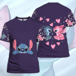 Get Trendy with Stitch 3D T-shirt: All Over Print Shirt for Men and Women