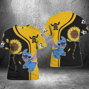 Stitch Ohana Means Family You Are My Sunshine 3D T-Shirt: All Over Print Shirt for Men and Women
