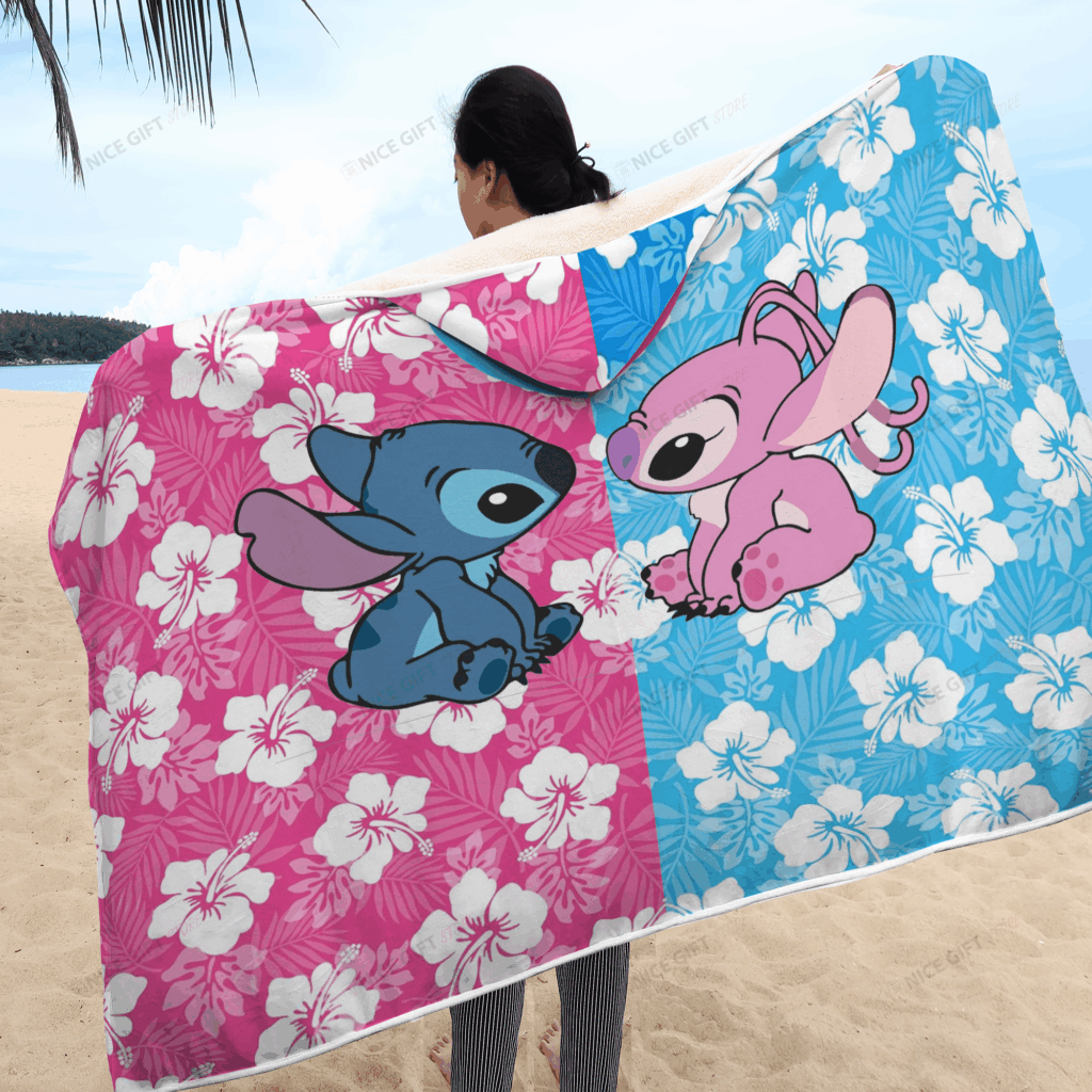 Stitch Valentine’s Day Hooded Blanket Gift for Men Women Stitch Valentine’s Day Hooded Blanket Gift for Men Women