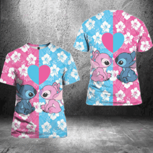 Get Festive with our Stitch Valentine’s Day 3D T-shirt: All Over Print Shirt for Men and Women