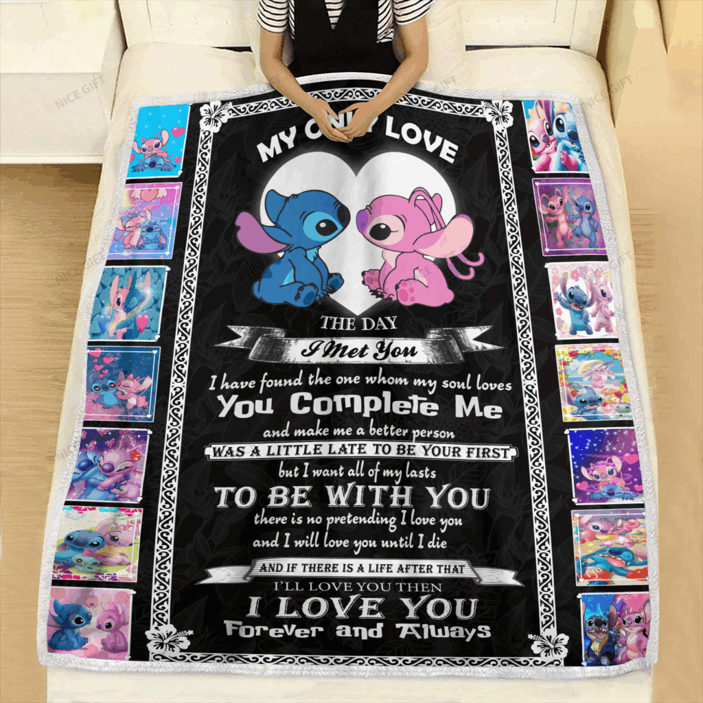 Stitch My Only Love Fleece Blanket Gift for Men Women Stitch My Only Love Fleece Blanket Gift for Men Women
