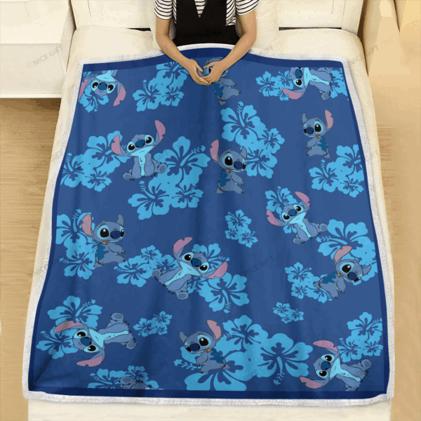 Stitch Fleece Blanket Gift for Men Women