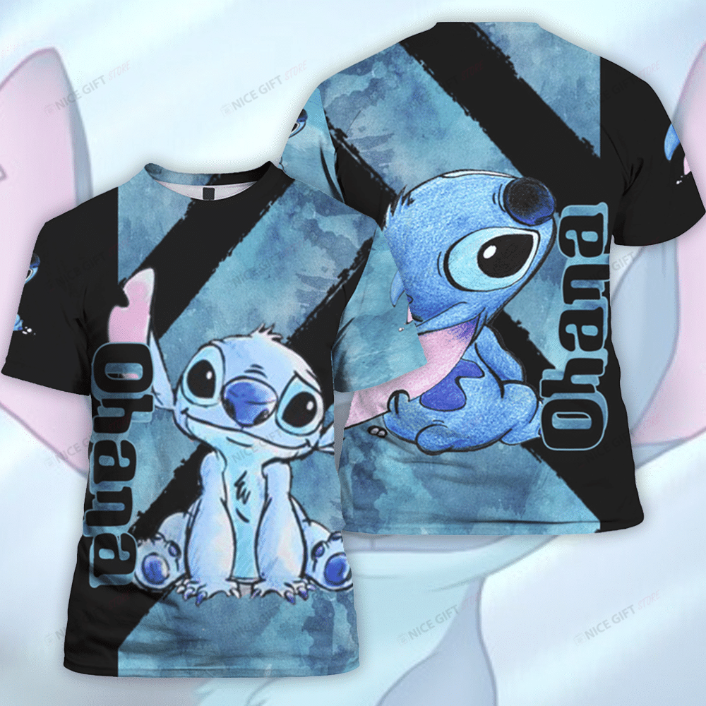 Stitch Ohana 3D T-Shirt: All Over Print Shirt for Men and Women Stitch Ohana 3D T-Shirt: All Over Print Shirt for Men and Women