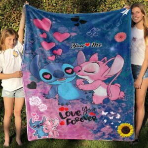 Stitch Fleece Blanket Gift for Men Women