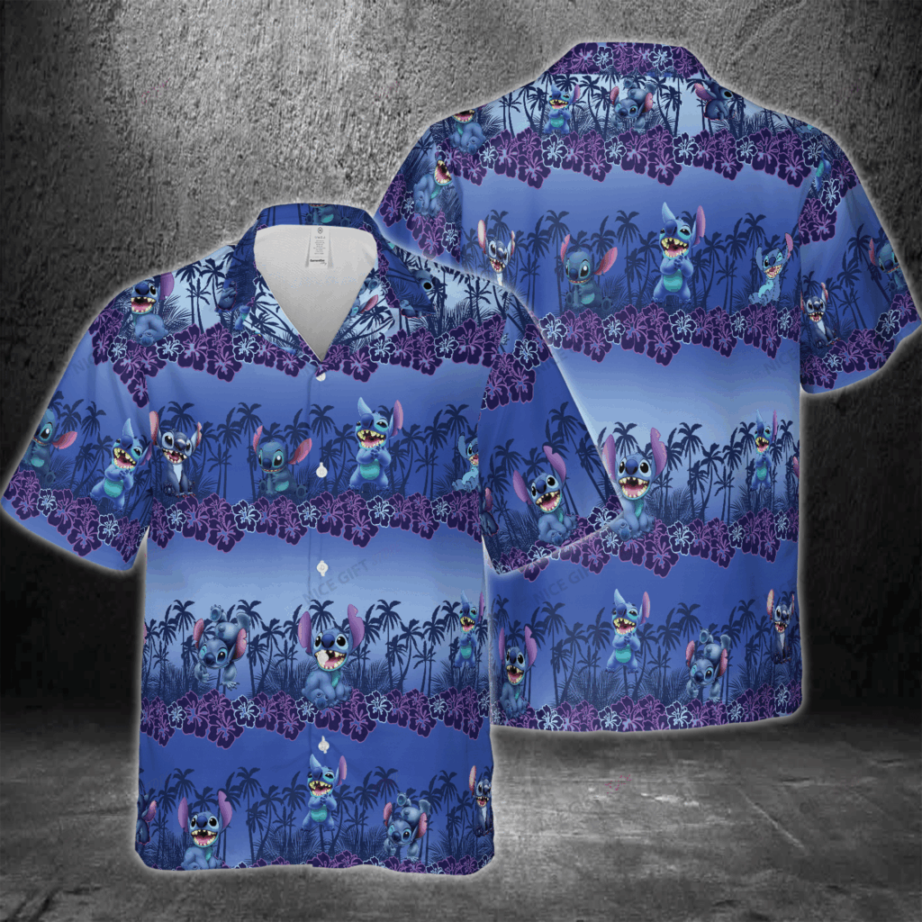 Stitch Hawaiian 3D Shirt Gift for Men Women Stitch Hawaiian 3D Shirt Gift for Men Women