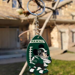 Hawaii Rainbow Warriors Mickey Keychain – Gift for Fans