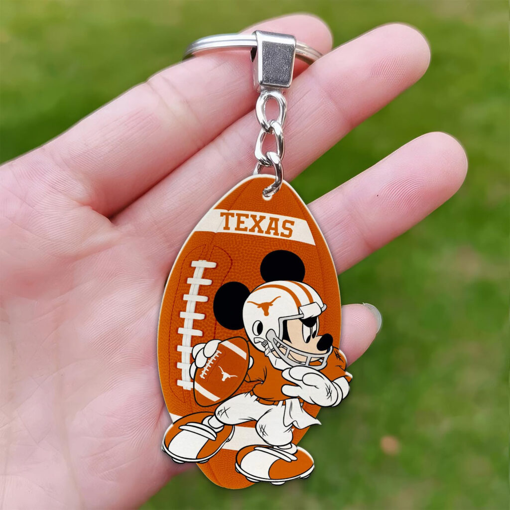Texas Longhorns Mickey Keychain – Gift for Fans Texas Longhorns Mickey Keychain – Gift for Fans