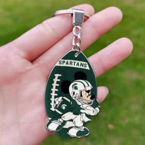Michigan State Spartans Mickey Keychain - Gift for Fans