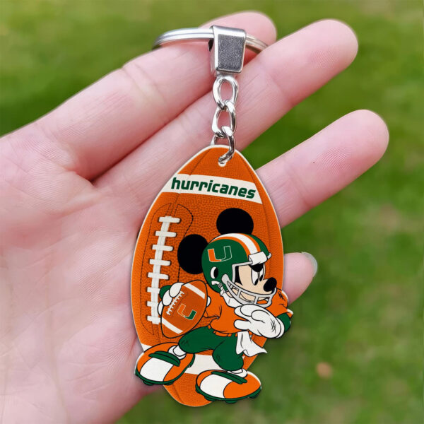 Miami Hurricanes Mickey Keychain – Gift for Fans