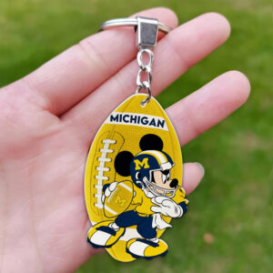 Michigan Wolverines Mickey Keychain - Gift for Fans