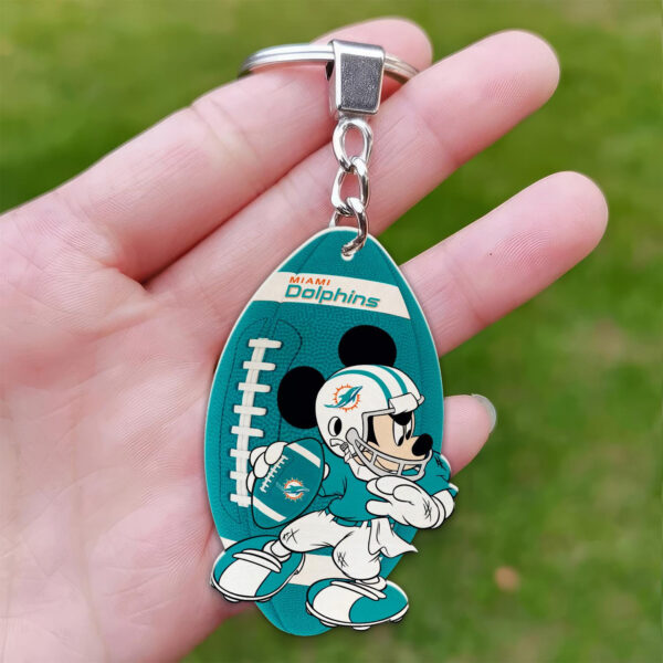 Miami Dolphins Mickey Keychain – Gift for Fans
