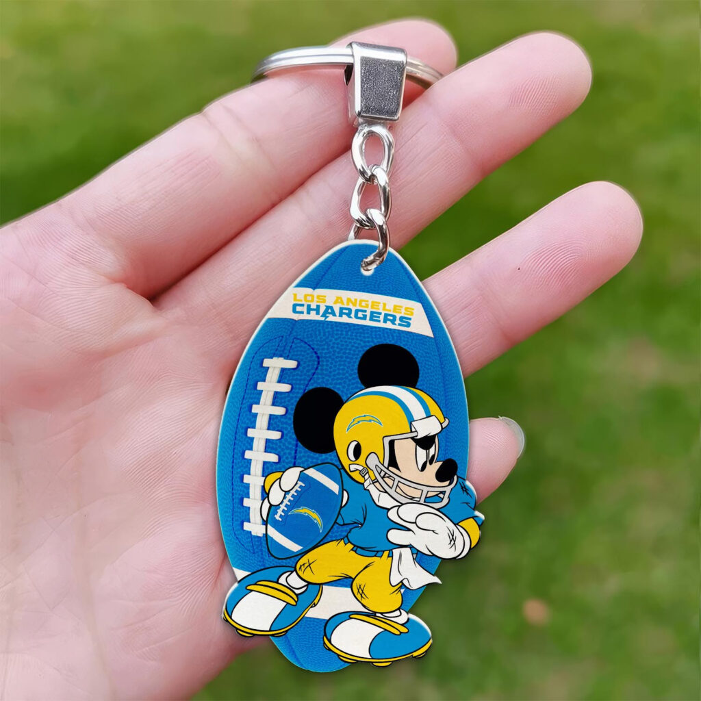 Los Angeles Chargers Mickey Keychain – Gift for Fans Los Angeles Chargers Mickey Keychain – Gift for Fans
