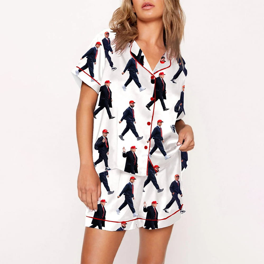 Trump JD Vance Robert Kennedy Elon Musk America Pajama Set Gift for Women Trump JD Vance Robert Kennedy Elon Musk America Pajama Set Gift for Women
