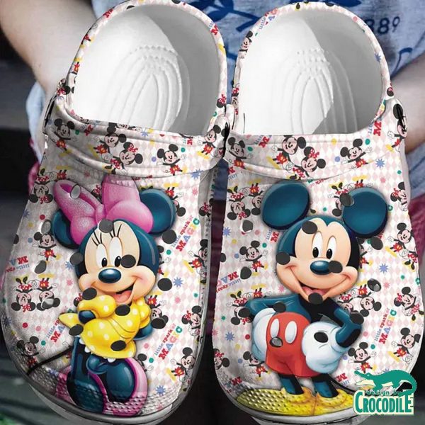 3D Funny Little Mickey And Minnie Mouse Clogs For Men Women