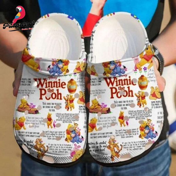Cute Winnie The Pooh and Friends White Clogs for Kids & Adults: Stylish & Comfy Footwear