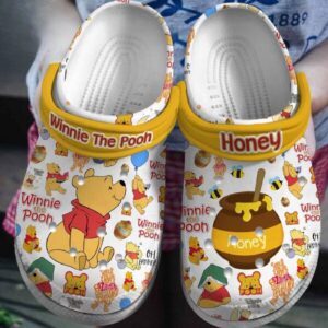 Playful Winnie The Pooh Honey Cartoon Clogs Cute & Comfy Footwear for Kids and Adults