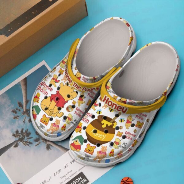 Playful Winnie The Pooh Honey Cartoon Clogs Cute & Comfy Footwear for Kids and Adults