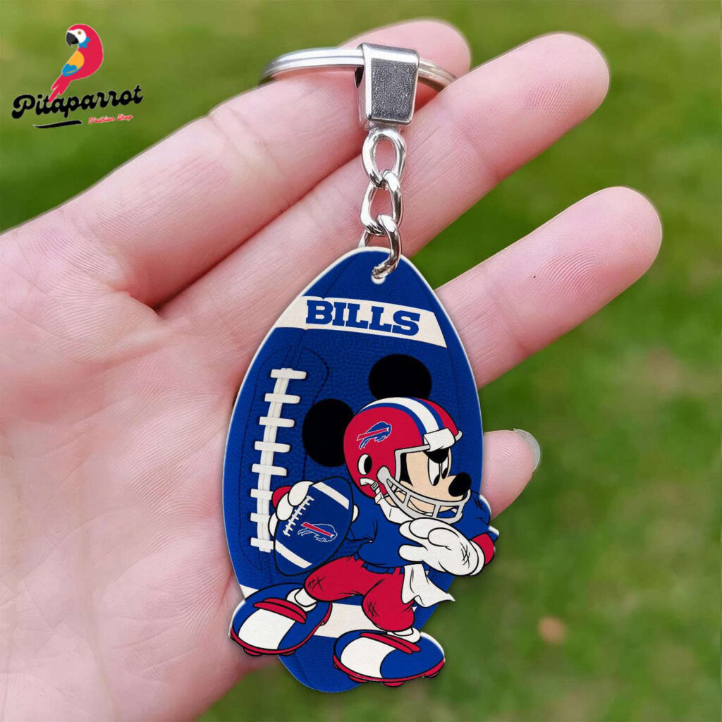 Buffalo Bills Mickey Keychain – Gift for Fans Buffalo Bills Mickey Keychain – Gift for Fans