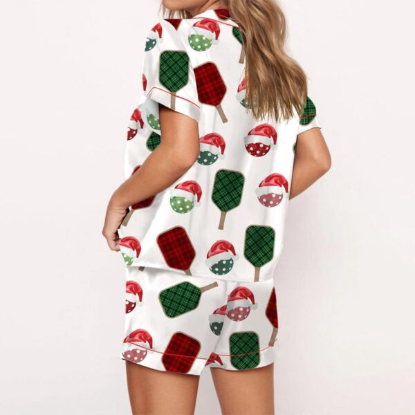 Christmas Pickleball Satin Pajama Set Gift for Women