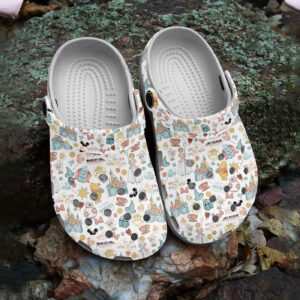Classic And 3d Printed Mickey Mouse White Clogs For Men Women