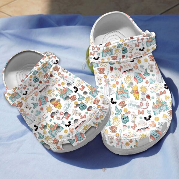 Classic And 3d Printed Mickey Mouse White Clogs For Men Women