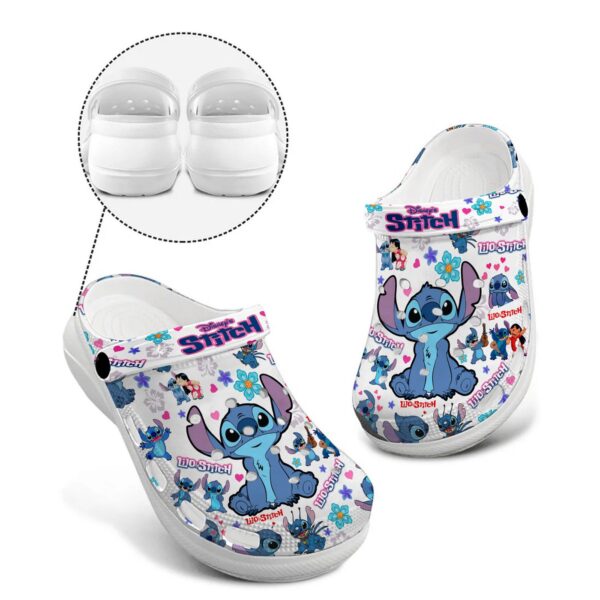 Comfortable Stitch White High-sole Clogs