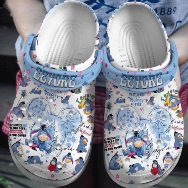 Stylish Eeyore Winnie The Pooh Cartoon Clogs – Perfect for Kids and Adults