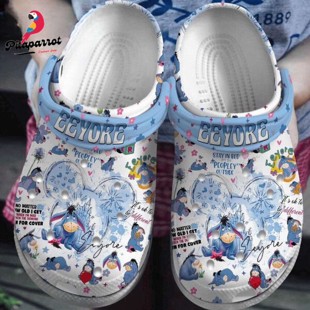 Stylish Eeyore Winnie The Pooh Cartoon Clogs – Perfect for Kids and Adults Stylish Eeyore Winnie The Pooh Cartoon Clogs – Perfect for Kids and Adults