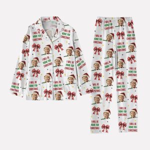 Coquette Trump I’ll Be Home For Christmas Pajamas Set