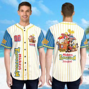 Custom Mickey s Toontown Baseball Jersey – Mickey & Friends Team Shirt for Family Trip Theme Park & Magic Kingdom