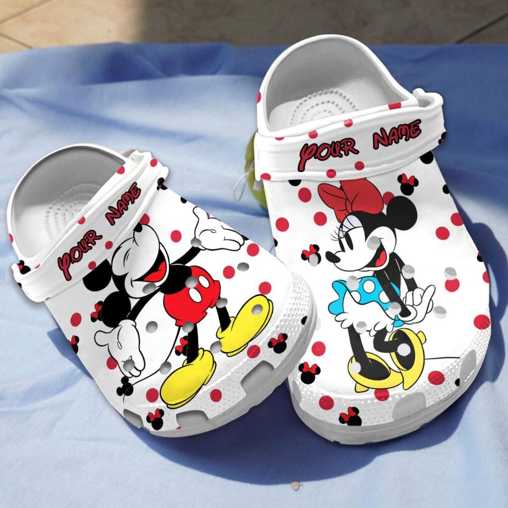 Custom Name Clogs Mickey And Minnie Clogs For Men And Women Custom Name Clogs Mickey And Minnie Clogs For Men And Women