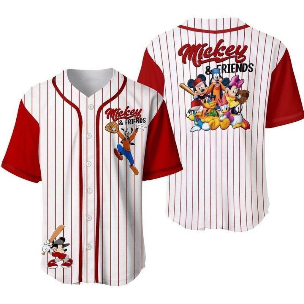 Personalized Mickey Minnie Disney Baseball Jersey – Perfect Gift for Fans Personalized Mickey Minnie Disney Baseball Jersey – Perfect Gift for Fans