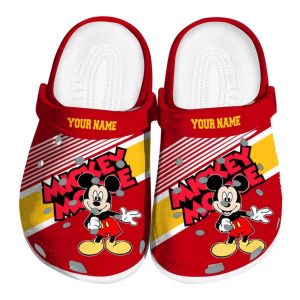 Custom Name Mickey Mouse Vibrant Dual Tone Clogs For Men And Women 3