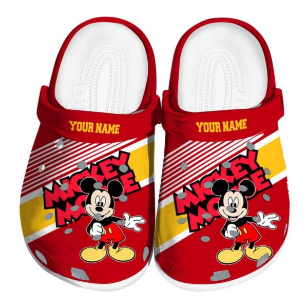 Custom Name Mickey Mouse Vibrant Dual Tone Clogs For Men And Women