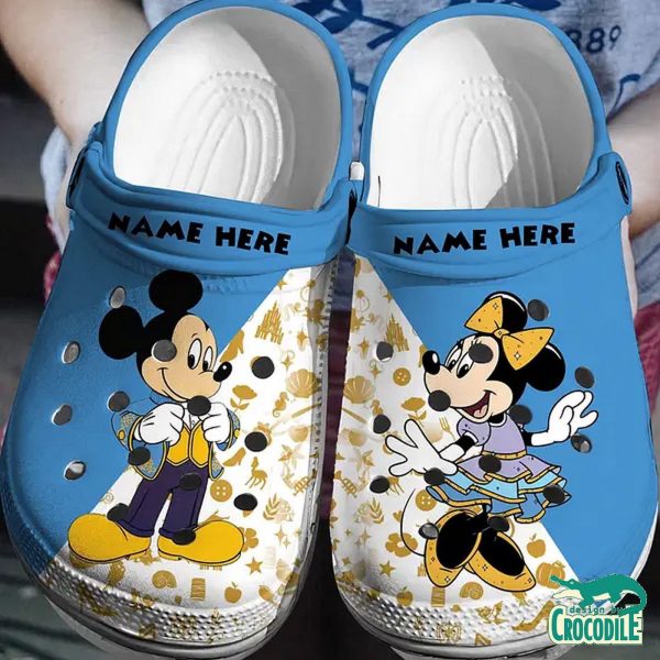 Custom Name Prom Mickey And Minnie Mouse Clogs For Men Women