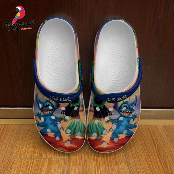 Custome Name Lilo And Stitch Haiwaii Travel Clogs For Kids & Adults