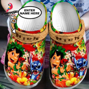 Custome Name Lolo And Stitch Jungle Adventure Clogs For Kids & Adults
