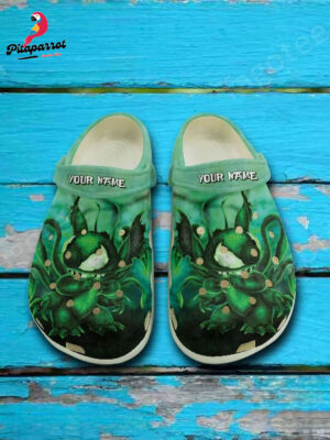 Custome Name Stitch Cosplay Green Monster Clogs For Kids & Adults