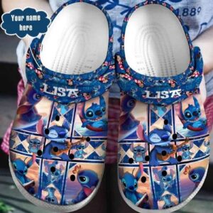 Custome Name Stitch Emotion Status Clogs For Kids & Adults