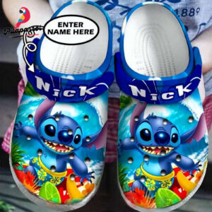 Custome Name Stitch Surfing Clogs For Kids & Adults