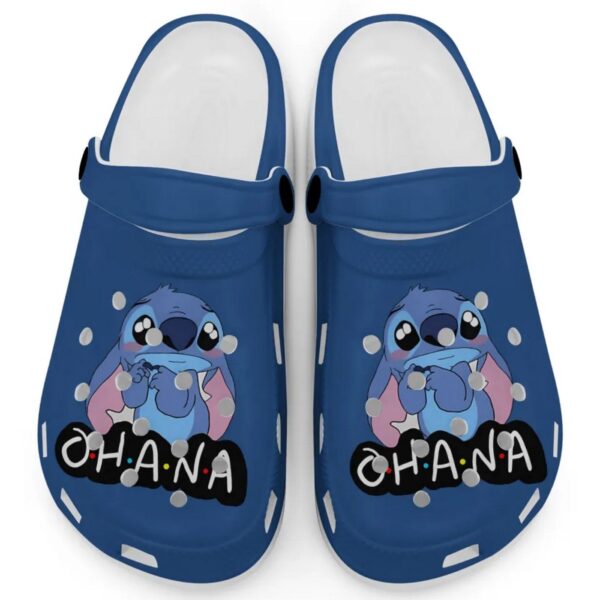Cute Blue Ohana Stitch Clogs for Kids and Adults