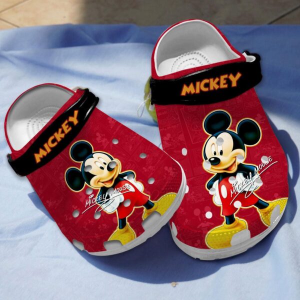 Cute Mickey Mouse Red Clogs For Men And Women
