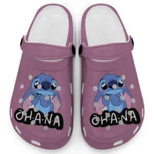 Cute Ohana Stitch Berry Clogs For Kids And Adults